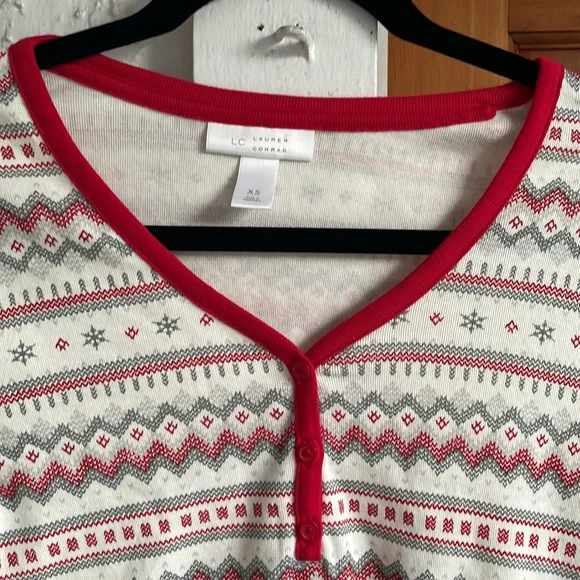 NWT- LC Lauren Conrad Holiday PJ Set - Picture 7 of 16